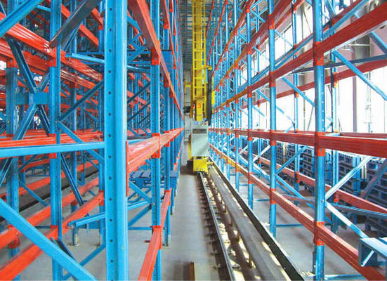 Sistema di magazzinaggio OEM completamente automatizzato ASRS Giallo Blu Colore