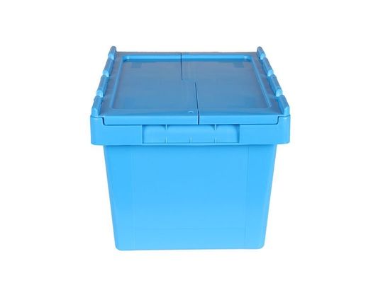 Stoccaggio in magazzino Scatole di plastica pesanti impilabili instabili con coperchio attaccato