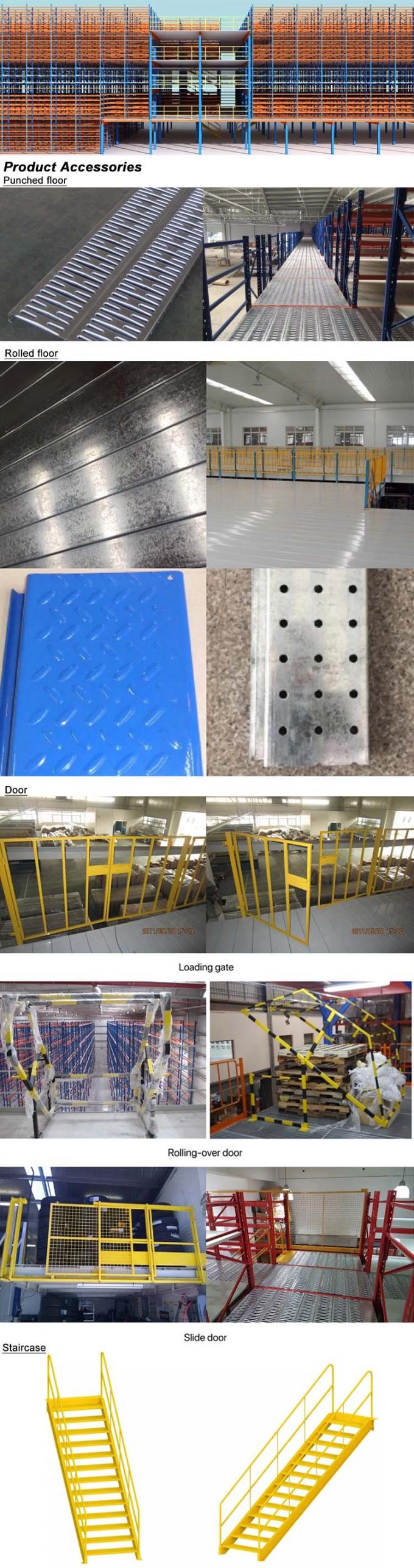 500 kg-2000 kg/strato Capacità Sistema di scaffalatura a mezzanino per lo stoccaggio industriale 1